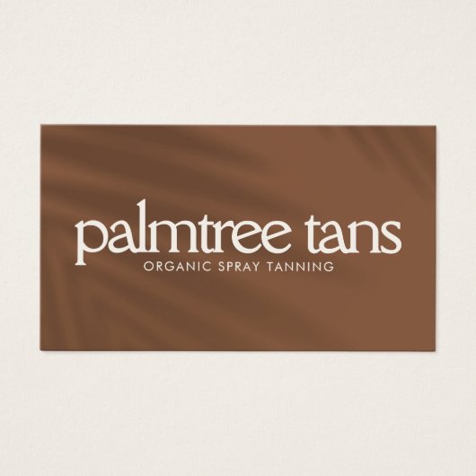 Palm Shadow Tanning Salon, Boutique, Spa Visitekaartje (Voorkant)