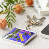 "Palm Sky: I LOVE California 1" Sleutelhanger (Zijkant)