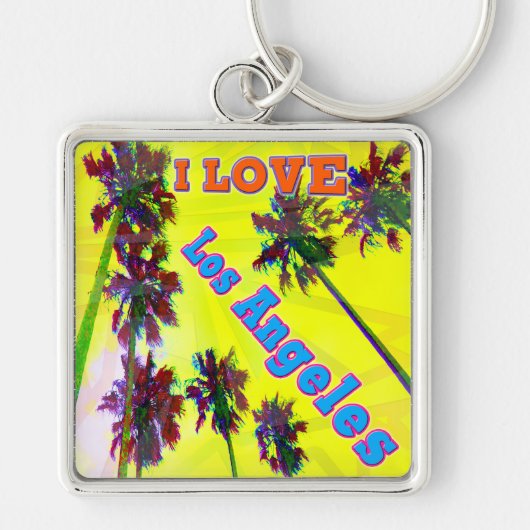 "Palm Sky: I LOVE Los Angeles 2" Sleutelhanger (Voorkant)