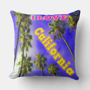 "Palm Sky: Ik hou van Californië 1" Pillow Kussen