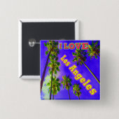"Palm Sky: Ik hou van Los Angeles 1" Button (Voorkant /achterkant)