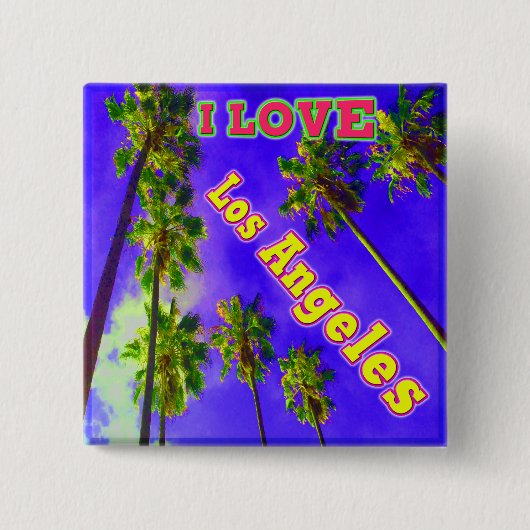 "Palm Sky: Ik hou van Los Angeles 1" Button (Voorkant)