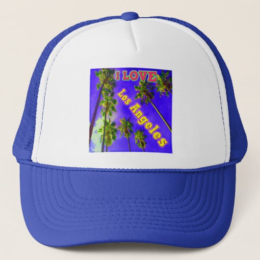 "Palm Sky: Ik hou van Los Angeles 1"-Pet Trucker Pet (Voorkant)