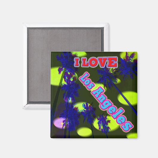"Palm Sky: Ik hou van Los Angeles 3" Magnet (Voorkant / Achterkant)