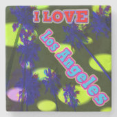 "Palm Sky: Ik hou van Los Angeles 3"-Onderzetter Stenen Onderzetter (Voorkant)