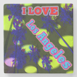 "Palm Sky: Ik hou van Los Angeles 3"-Onderzetter Stenen Onderzetter