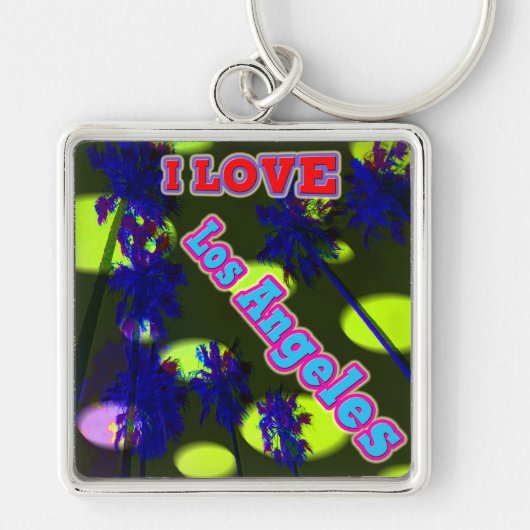 "Palm Sky: Ik hou van Los Angeles 3" Sleutelhanger (Voorkant)