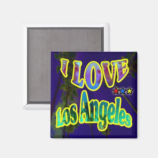 "Palm Sky: Ik hou van Los Angeles 4" Magnet (Voorkant / Achterkant)
