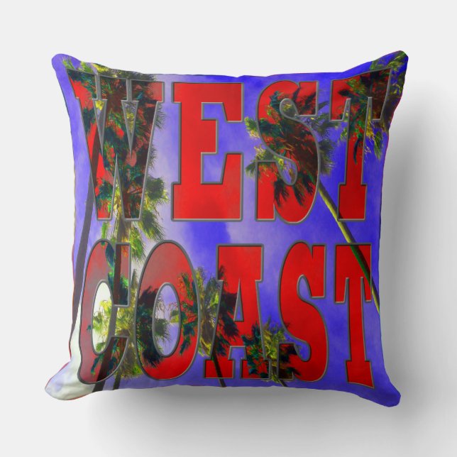 "Palm Sky: West Coast Pillow" Kussen (Voorkant)