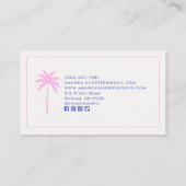 Palm, Social Club aesthetic, event planner  Visitekaartje (Achterkant)