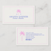 Palm, Social Club aesthetic, event planner  Visitekaartje (Voorkant / Achterkant)