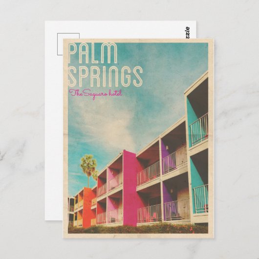  Palm Spring Hotel Briefkaart (Voorkant / Achterkant)