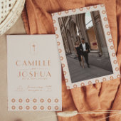 Palm spring retro bruiloft kaart