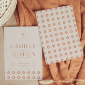 Palm spring retro bruiloft kaart