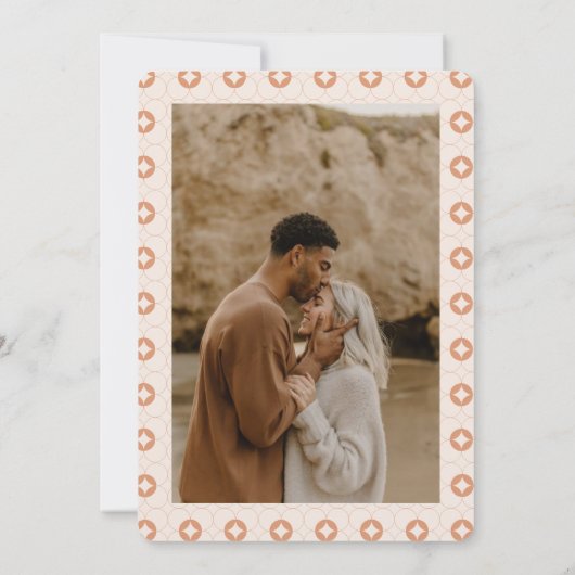 Palm spring retro bruiloft Save The Date Kaart (Achterkant)