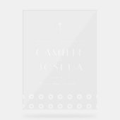 Palm spring retro wedding Acrylic Welcome Sign Acryl Bord (Voorkant)