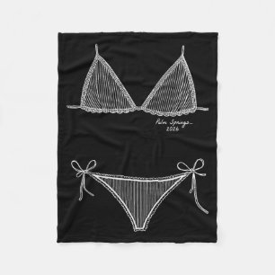 Palm Springs 2026 Bikini Zomer Vakantie Lijn Kunst Fleece Deken