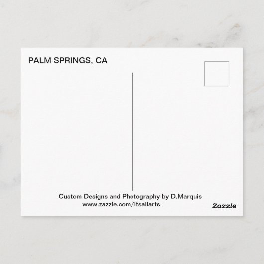 PALM SPRINGS #8 BRIEFKAART (Achterkant)