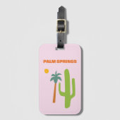 Palm Springs Acryl Bagagelabel (Voorkant (verticaal))