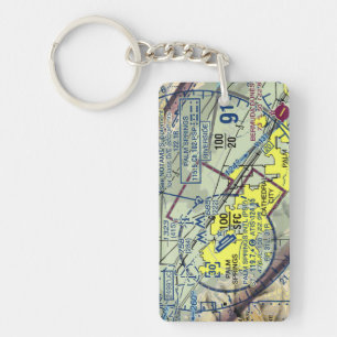 Palm Springs Airport-kaart/taxisdiagram Sleutelhanger