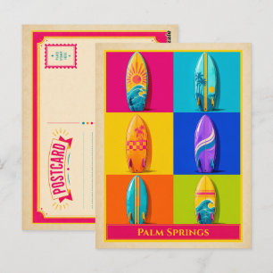 Palm Springs ansichtkaart Californië Surfboard Vin Briefkaart
