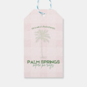 Palm Springs Bachelorette Cadeaulabel (Achterkant)