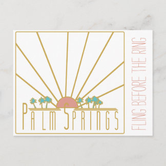 Palm Springs Bachelorette Invitation Uitnodiging Briefkaart