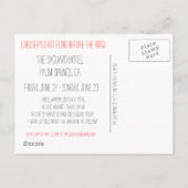 Palm Springs Bachelorette Invitation Uitnodiging Briefkaart (Achterkant)