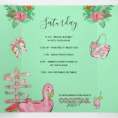 Palm Springs Bachelorette Itinerary Tri-Fold Invi Drieluik Uitnodiging (Binnenkant midden)