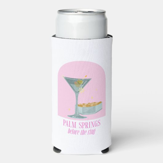 Palm Springs Bachelorette Koelbox Seltzer Blikjeskoeler (Seltzer Voorkant)