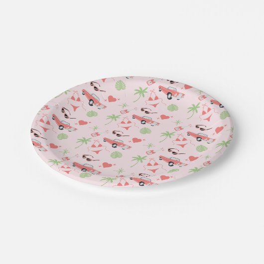 Palm Springs Bachelorette Party Borden Papieren Bordje (Gekanteld)