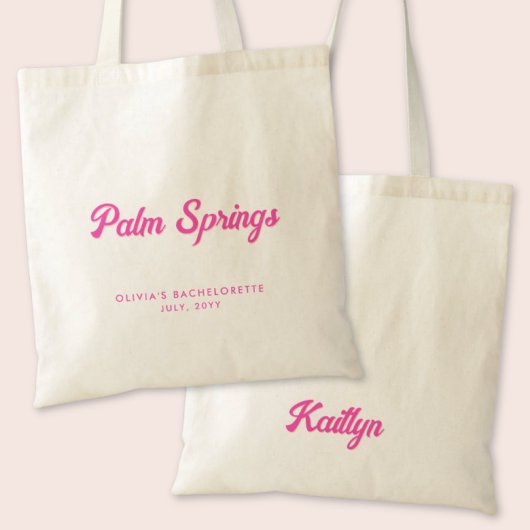 Palm Springs Bachelorette Party Gepersonaliseerd T Tote Bag
