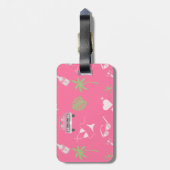 Palm Springs Bachelorette Personalized Bagagelabel (Achterkant verticaal)