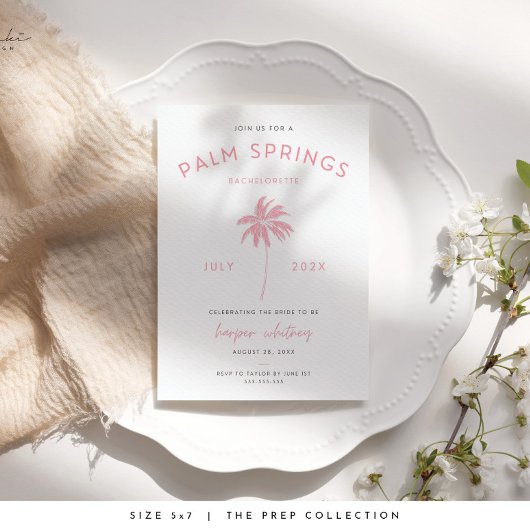 Palm Springs Bachelorette Uitnodigingsroute Kaart