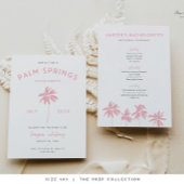 Palm Springs Bachelorette Uitnodigingsroute Kaart