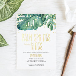 Palm Springs Beach Bachelorette Weekend Girls Folie Uitnodiging