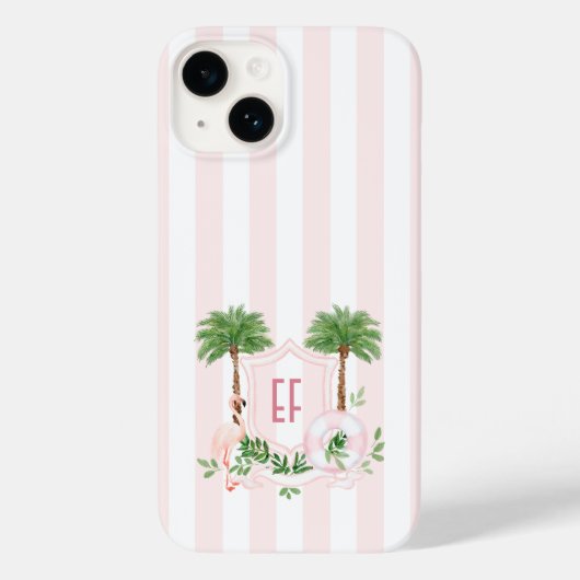 Palm Springs Beach Social Club Monogram Case-Mate iPhone Case (Achterkant)