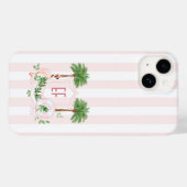 Palm Springs Beach Social Club Monogram Case-Mate iPhone Case (Achterkant (horizontaal))