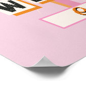 Palm Springs Beach Wedding Mod Retro Welkomstbord Poster (Hoek)