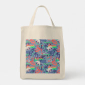 Palm Springs-blauw Tote Bag (Achterkant)