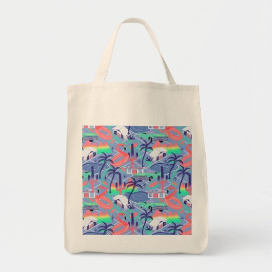 Palm Springs-blauw Tote Bag (Voorkant)