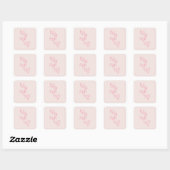 Palm Springs Blush Pink Vierkante Sticker (Vel)