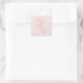 Palm Springs Blush Pink Vierkante Sticker (Tas)
