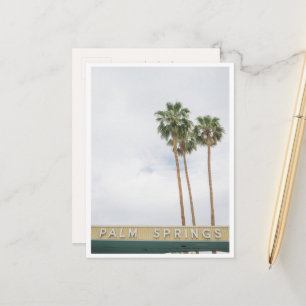 Palm Springs Bord Retro Palmboom Foto Briefkaart
