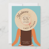 Palm Springs - Brunette Bachelorette Pool Party Kaart (Voorkant)