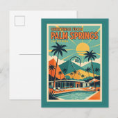 Palm Springs CA Mid Century Modern Briefkaart (Voorkant / Achterkant)