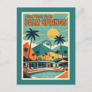 Palm Springs CA Mid Century Modern Briefkaart