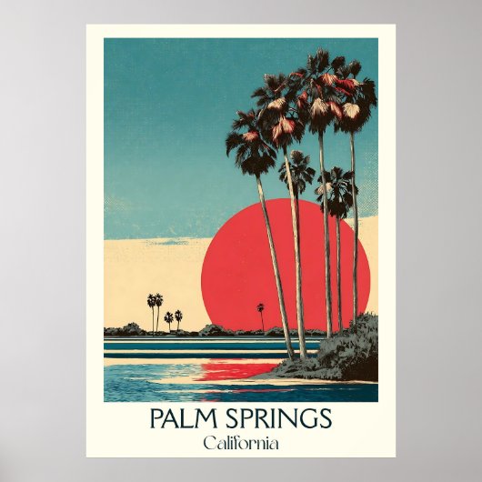 Palm Springs California Art Print | midden van de (Voorkant)