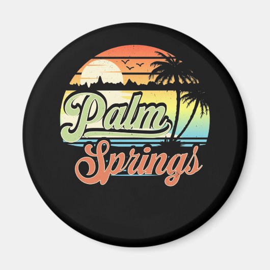 Palm Springs California Beach Vacation Sunset Magneet (Voorkant)