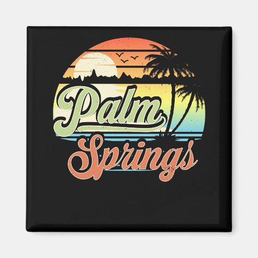 Palm Springs California Beach Vacation Sunset Magneet (Voorkant)